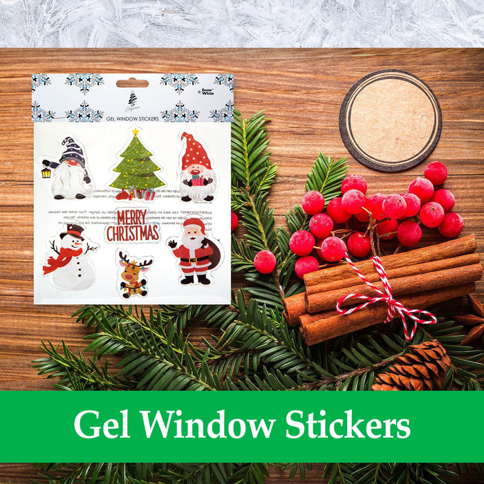 Christmas Window Stickers Decorations Gel Stickers (20cm x 20cm) 3 pack