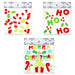 Christmas Gel Window Stickers Decorations (20cm x 20cm) 3 Assorted