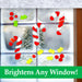 Christmas Gel Window Stickers Decorations (20cm x 20cm) 3 Assorted