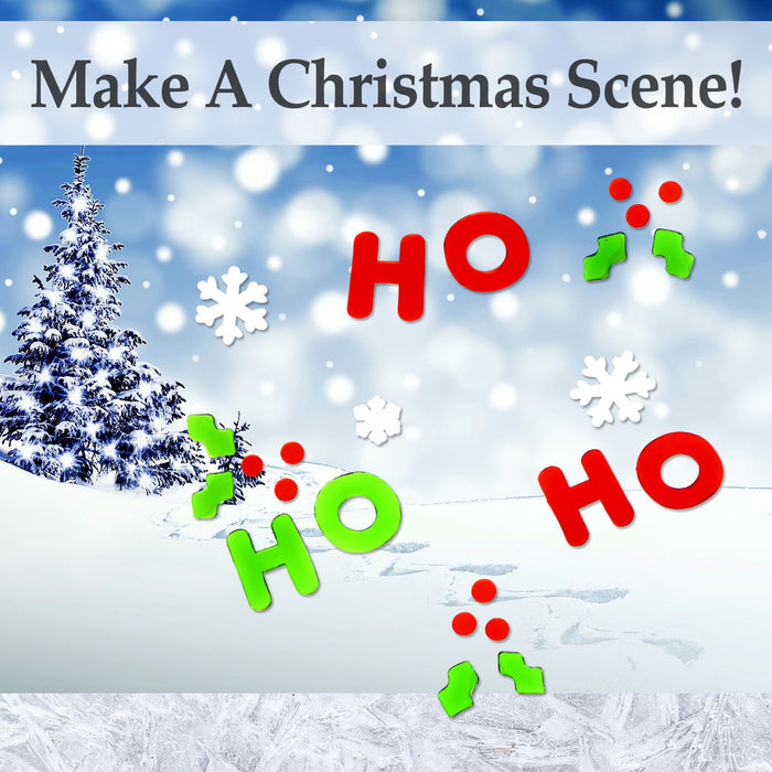 Christmas Gel Window Stickers Decorations (20cm x 20cm) 3 Assorted