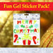 Christmas Gel Window Stickers Decorations (20cm x 20cm) 3 Assorted