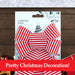 Candy Stripe Bow 13cm Christmas Accessory Decoration (2 Pack)