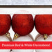 Red & White Baubles Assorted (24 Pack) - Christmas Tree Decorations