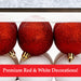 Red & White 6cm Baubles Assorted (24 Pack) - Christmas Tree Decorations