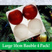 Red & White 10cm Baubles Assorted (4 Pack) - Christmas Tree Decorations