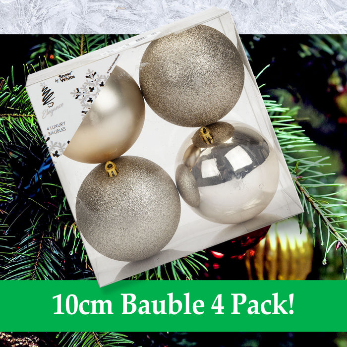 Baubles  4 Pack Various Colours