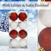 Red & White 5cm Baubles Assorted (8 Pack) - Christmas Tree Decorations