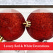 Red & White 5cm Baubles Assorted (8 Pack) - Christmas Tree Decorations