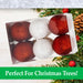 Red & White 5cm Baubles Assorted (12 Pack) - Christmas Tree Decorations