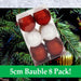 Red & White 5cm Baubles Assorted (12 Pack) - Christmas Tree Decorations