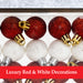 Red & White 3cm Mini Baubles (25 Pack) - Christmas Tree Decorations