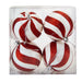 Red & White Stripe Baubles Candy Cane (4 Pack) - Christmas Decorations