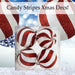 Red & White Stripe 8cm Baubles Candy Cane (4 Pack) - Christmas Decorations