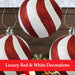 Red & White Stripe 8cm Baubles Candy Cane (4 Pack) - Christmas Decorations