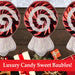 Red & White 10cm Sweet Swirl Baubles (5 Pack) - Christmas Decorations