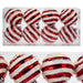 Red & White Stripe Baubles Candy Cane (8 Pack) - Christmas Decorations