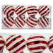 Red & White 8cm Stripe Baubles Candy Cane (8 Pack) - Christmas Decorations