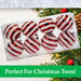 Red & White Stripe Baubles Candy Cane (8 Pack) - Christmas Decorations