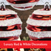 Red & White Stripe Baubles Candy Cane (8 Pack) - Christmas Decorations