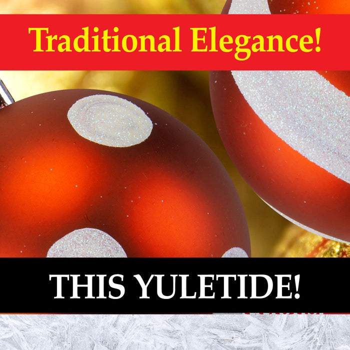 Red & White 9cm Baubles Candy Cane (4 Pack) - Christmas Tree Decorations
