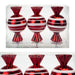 Red & White 14cm Sweet Baubles Candy Cane (3 Pack) - Christmas Decorations