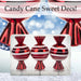 Red & White 14cm Sweet Baubles Candy Cane (3 Pack) - Christmas Decorations