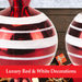 Red & White 14cm Sweet Baubles Candy Cane (3 Pack) - Christmas Decorations