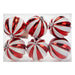 Red & White 8cm Baubles Stripe Candy Cane (6 Pack) - Christmas Decorations