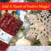 Christmas Tinsel Decorations for Christmas Tree (Red)