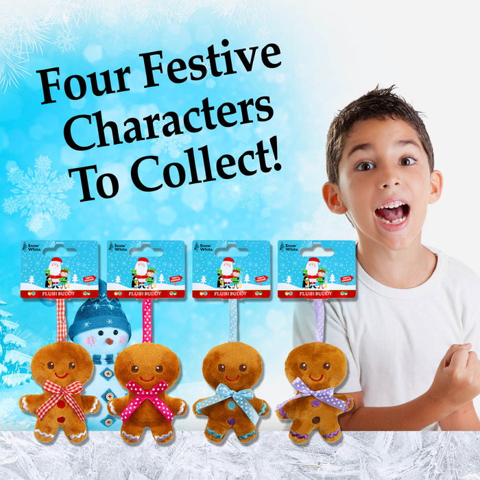 Gingerbread Hanging Christmas Decorations for Mini Plush Pack of 4