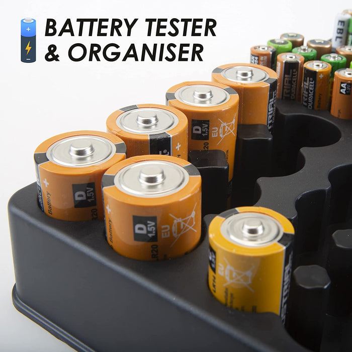 Battery Organiser with Removable Tester