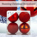 Vfm-Christmas Baubles - Pack Of 4- 10Cm