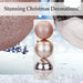 Rose Gold Christmas Baubles - Pack of 3- 12cm