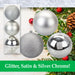 Silver Colour Christmas Baubles - Pack of 3- 12cm