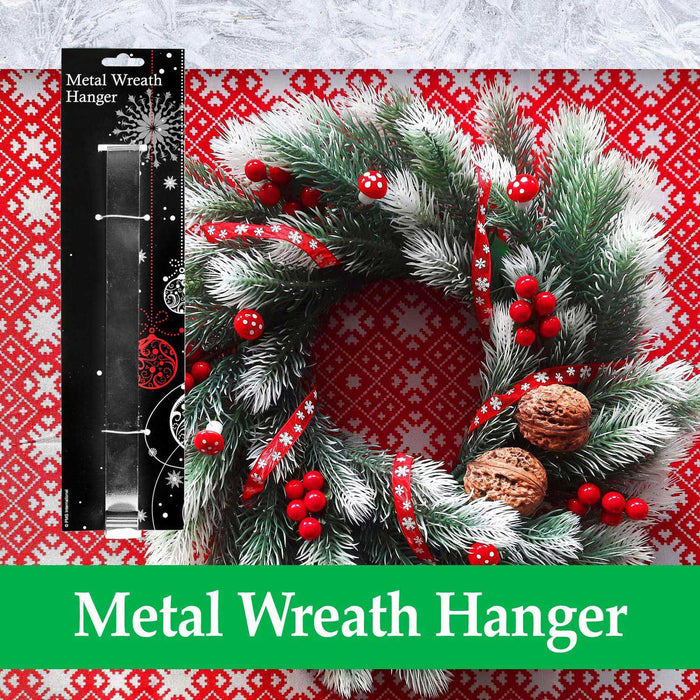 Silver Metal Wreath Hanger for Christmas Wreaths