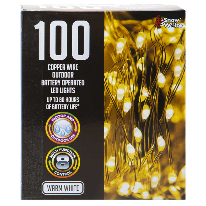 Outdoor Copper Wire Lights(100) - Warm White- Christmas Lights