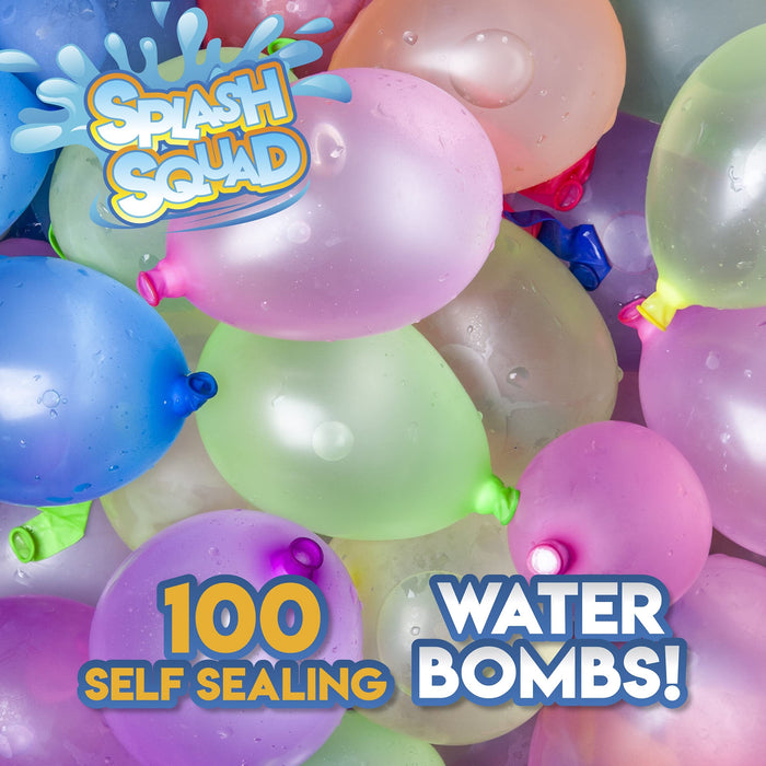 100pc Neon Self Sealing Water Bombs, for Summer, Great for Kids