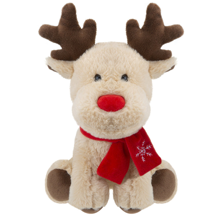 Reindeer Soft Toy in Light Brown, Christmas Toy, Xmas Plush 14”/ 35cm