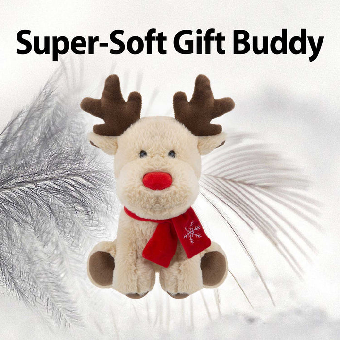 Reindeer Soft Toy in Light Brown, Christmas Toy, Xmas Plush 14”/ 35cm