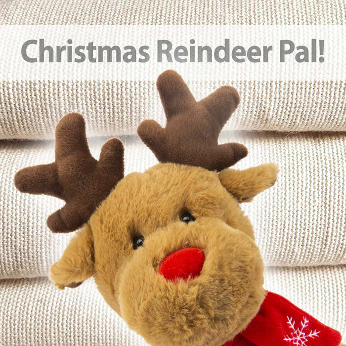 Reindeer Soft Toy in Light Brown, Christmas Toy, Xmas Plush 14”/ 35cm