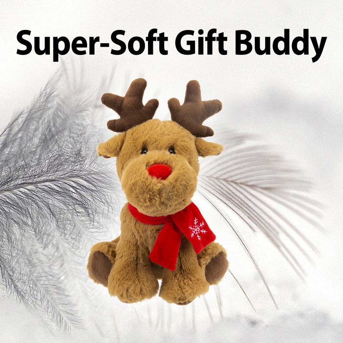 Reindeer Soft Toy in Light Brown, Christmas Toy, Xmas Plush 14”/ 35cm