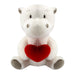 Hippo Soft Cream Plush With Red Love Heart Luxury Toy