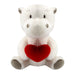 Hippo Soft Cream 27cm Hippo Plush With Red Love Heart Luxury Cuddly Toy