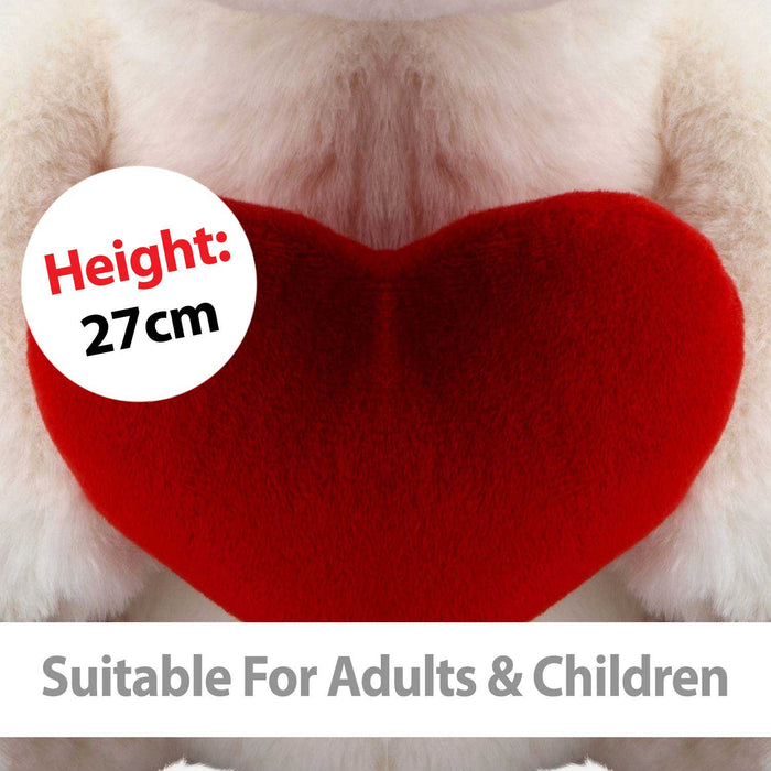 Hippo Soft Cream Plush With Red Love Heart Luxury Toy
