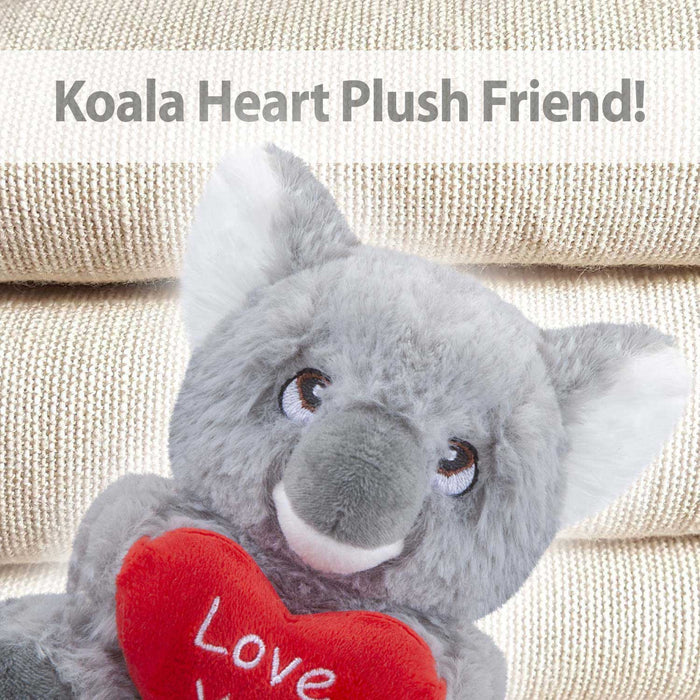 Koala Soft Toy Love Heart 15cm Koala Bear Plush Cuddly Toy