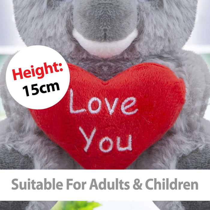 Koala Soft Toy Love Heart 15cm Koala Bear Plush Cuddly Toy