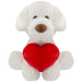 Puppy Soft Toy Cream 26cm Puppy Plush With Red Love Heart Cuddly Toy Dog