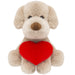 Puppy Soft Toy Brown 26cm Puppy Plush With Red Love Heart Cuddly Toy Dog