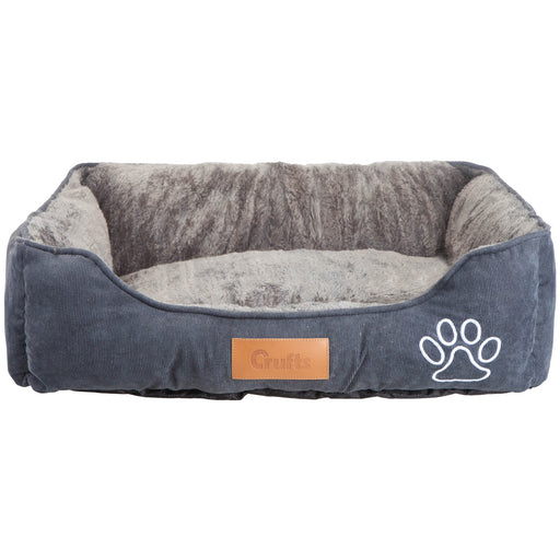 Crufts- Corduroy and Micro Plush Bolster Bed