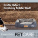 Crufts- Corduroy and Micro Plush Bolster Bed